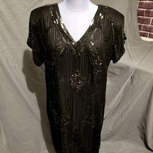 Vintage sequined evening dress